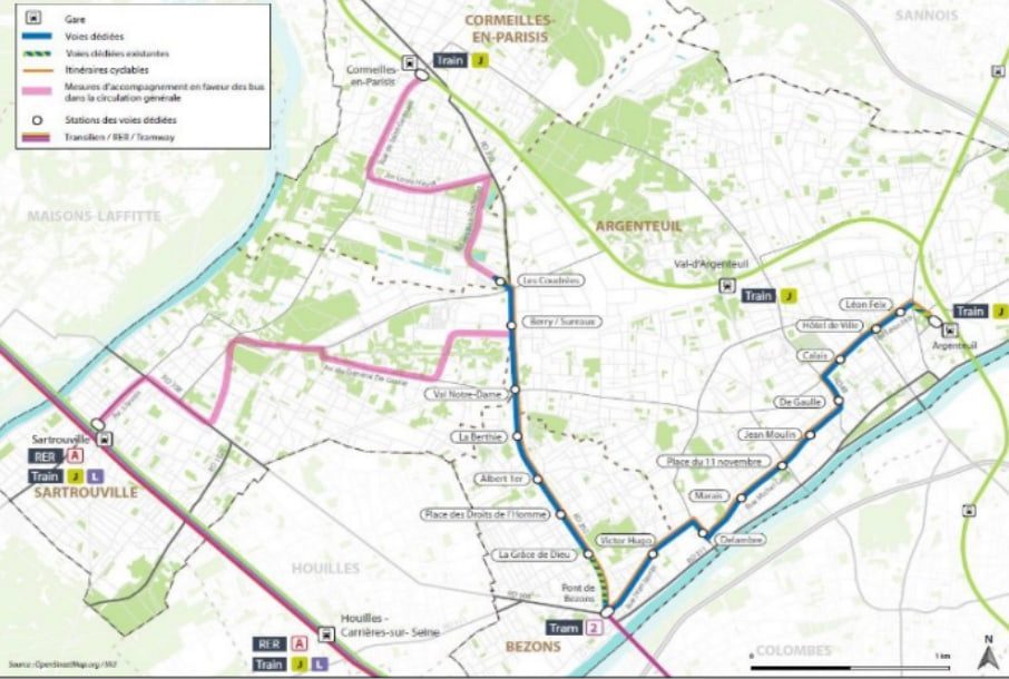 Aménagements dédiés au Bus entre Seine Argenteuil-Bezons-Sartrouville-Cormeilles